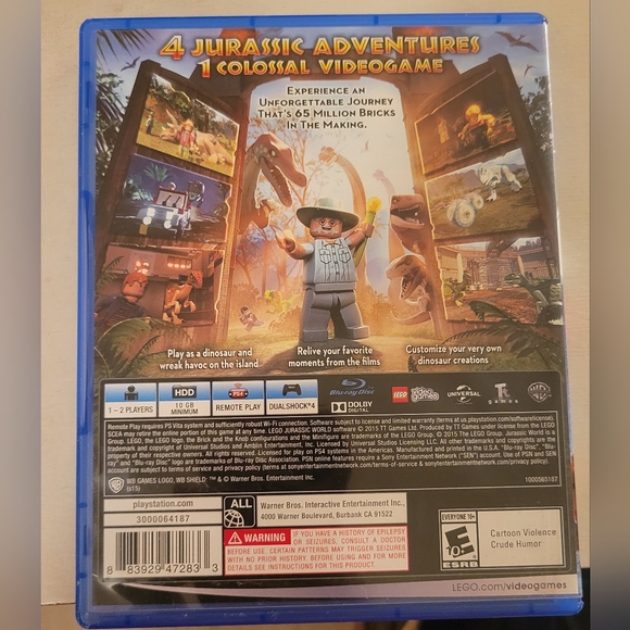LEGO Jurassic World (Sony PlayStation 4, 2015) - Picture 2 of 4